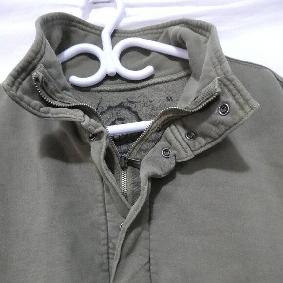 Unbranded | medium | Khaki Pullover Sweatshirt | Collar - Zip - Snap Button - Picture 5 of 16